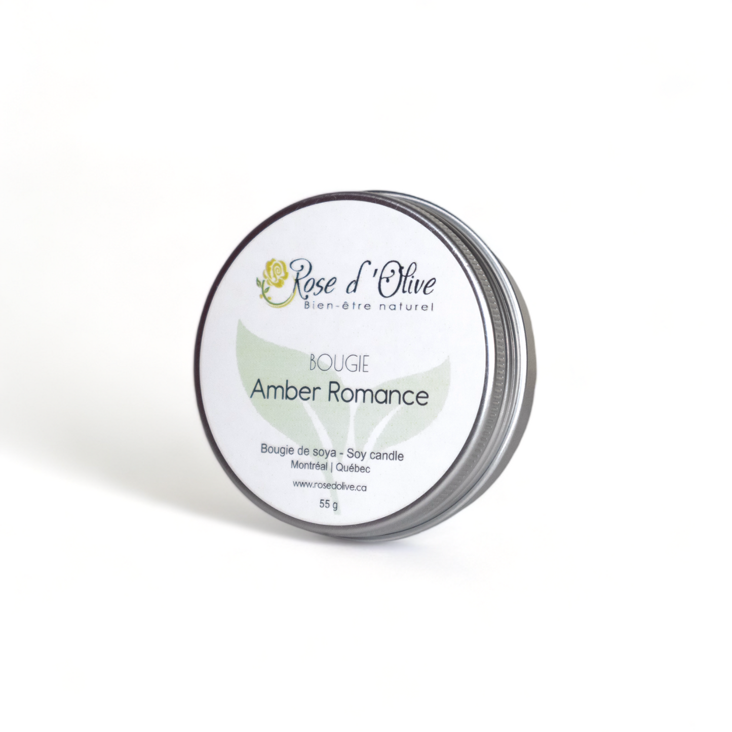 Bougie soya Candle Soy Organic Amber Romance d'Olive