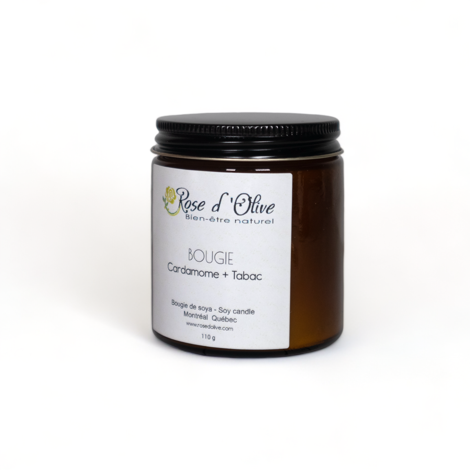 Bougie soya Candle Soy Organic Cardamome et Tabac Rose d'Olive
