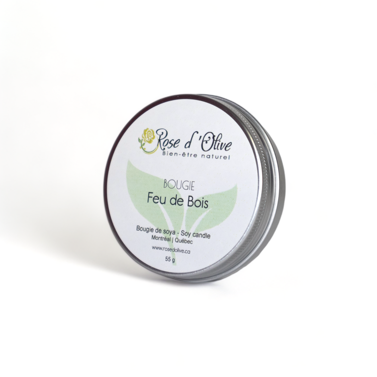 Bougie soya Candle Soy Organic Feu de Bois d'Olive