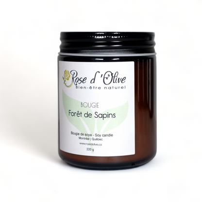 Bougie soya Candle Soy Organic Forêt de Sapins d'Olive