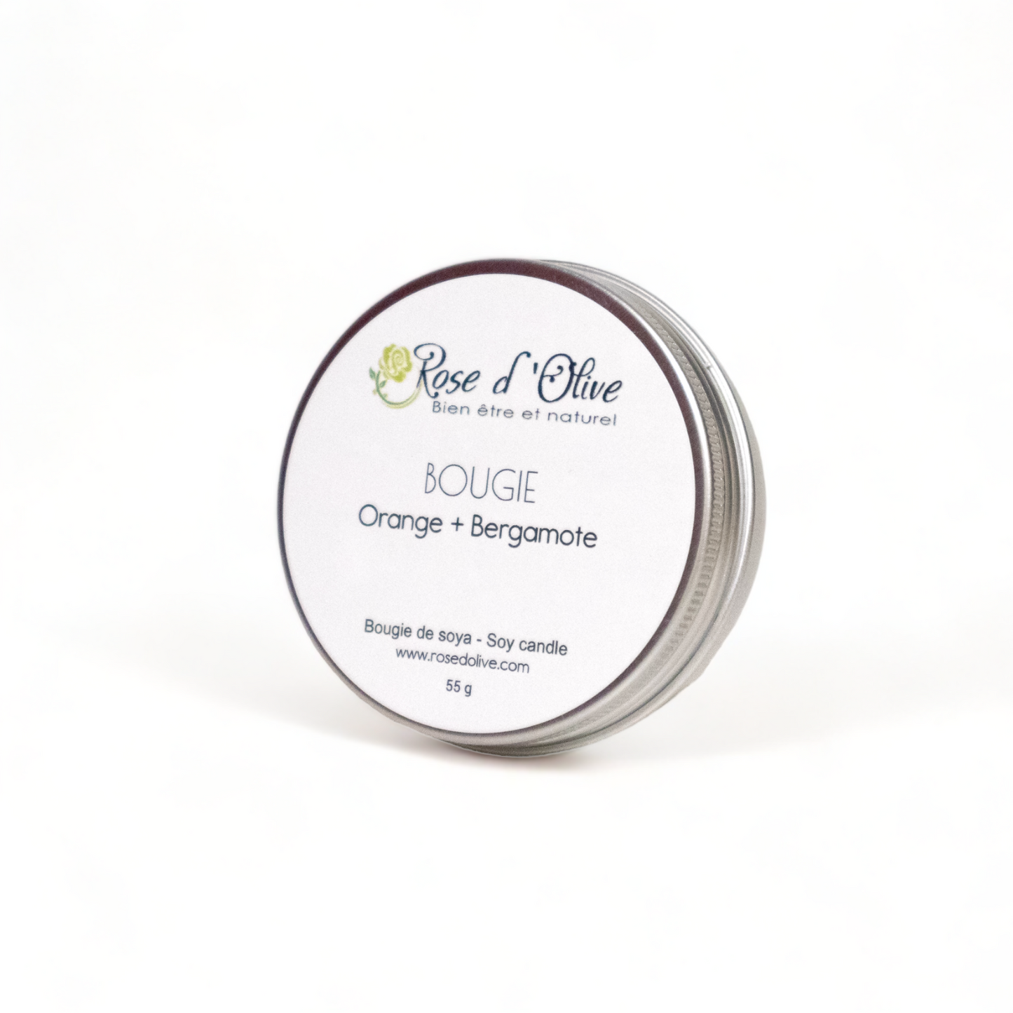 Bougie soya Candle Soy Organic Orange et Bergamote Rose d'Olive