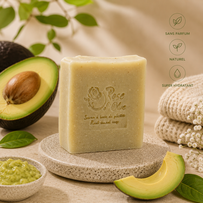 Savon sans parfum naturel super hydratant | Avocat | Purée d’Avocat