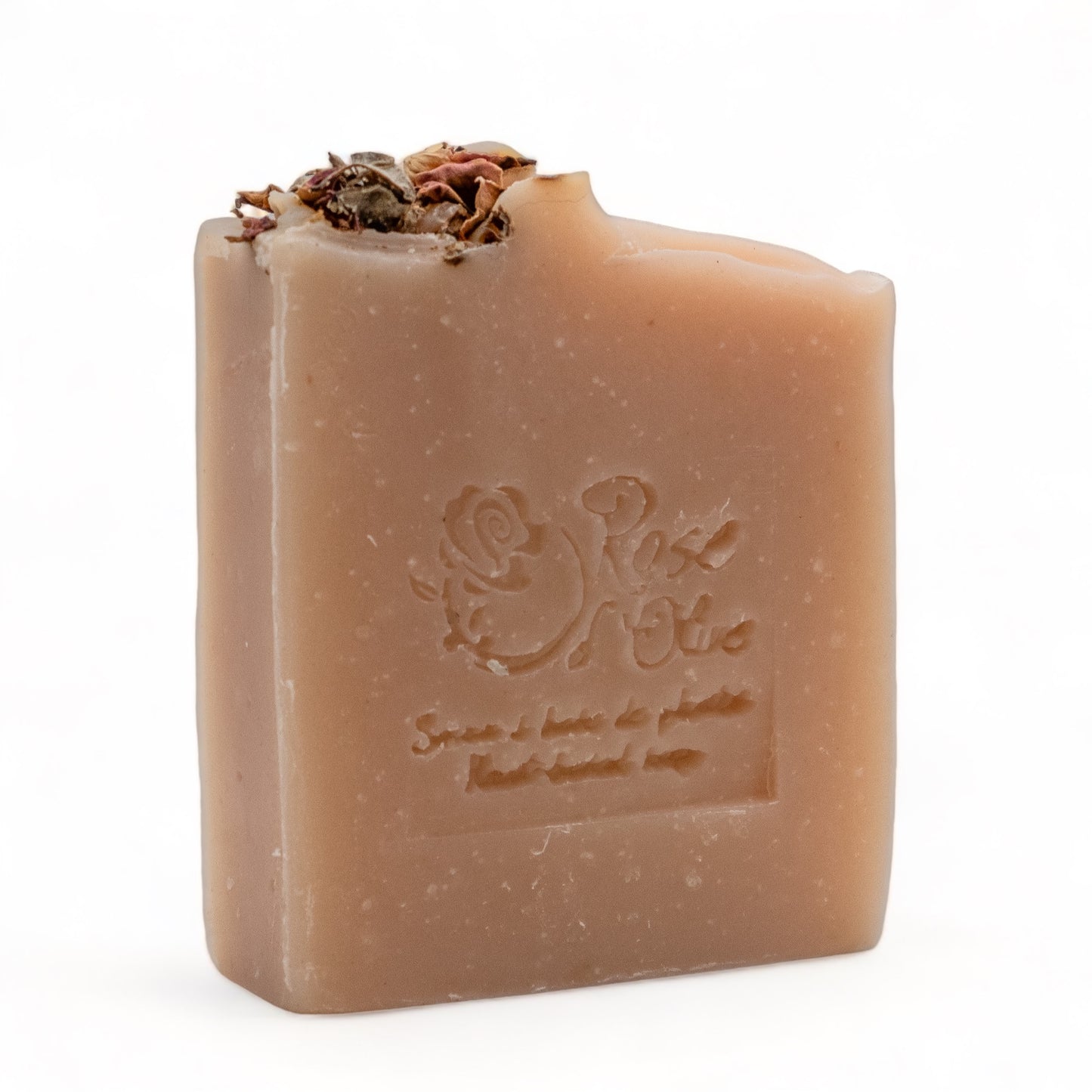 Savon naturel artisanal fait à la main gardénias et argile rose beurre de karité rose d'olive